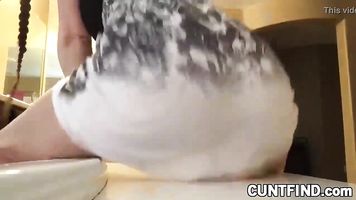 PAWG montando su juguete